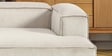 Elegant Edge 2 Seater Versatile Corduroy LHS L Shaped Sofa In Creme Color