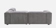 Elegant Edge 2 Seater Versatile Corduroy LHS L Shaped Sofa In Grey Color