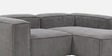 Elegant Edge 2 Seater Versatile Corduroy LHS L Shaped Sofa In Grey Color