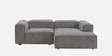 Elegant Edge 2 Seater Versatile Corduroy LHS L Shaped Sofa In Grey Color