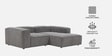 Elegant Edge 2 Seater Versatile Corduroy LHS L Shaped Sofa In Grey Color