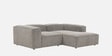 Elegant Edge 2 Seater Versatile Corduroy LHS L Shaped Sofa In Grey Color