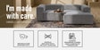 Elegant Edge 2 Seater Versatile Corduroy LHS L Shaped Sofa In Grey Color