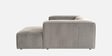 Elegant Edge 2 Seater Versatile Corduroy LHS L Shaped Sofa In Grey Color