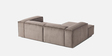 Elegant Edge 2 Seater Versatile Corduroy LHS L Shaped Sofa In Grey Color