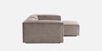 Elegant Edge 2 Seater Versatile Corduroy LHS L Shaped Sofa In Grey Color