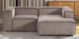 Elegant Edge 2 Seater Versatile Corduroy LHS L Shaped Sofa In Grey Color