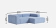 Elegant Edge 2 Seater Versatile LHS L Shaped Sofa In  Navy Blue Color
