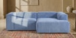 Elegant Edge 2 Seater Versatile LHS L Shaped Sofa In  Navy Blue Color