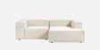 Elegant Edge 2 Seater Versatile LHS L Shaped Sofa In Cr me Color