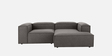 Elegant Edge 2 Seater Versatile LHS L Shaped Sofa In Dark Grey Color