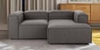 Elegant Edge 2 Seater Versatile LHS L Shaped Sofa In Dark Grey Color