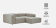 Elegant Edge 2 Seater Versatile LHS L Shaped Sofa In Dark Grey Color