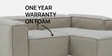 Elegant Edge 2 Seater Versatile LHS L Shaped Sofa In Dark Grey Color