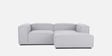 Elegant Edge 2 Seater Versatile LHS L Shaped Sofa In Grey Color