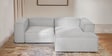 Elegant Edge 2 Seater Versatile LHS L Shaped Sofa In Grey Color