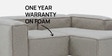 Elegant Edge 2 Seater Versatile LHS L Shaped Sofa In Grey Color