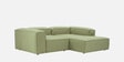Elegant Edge 2 Seater Versatile LHS L Shaped Sofa In Olive Green Color