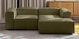 Elegant Edge 2 Seater Versatile LHS L Shaped Sofa In Olive Green Color