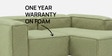 Elegant Edge 2 Seater Versatile LHS L Shaped Sofa In Olive Green Color