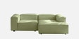 Elegant Edge 2 Seater Versatile LHS L Shaped Sofa In Olive Green Color