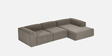 Elegant Edge 3 Seater Boucle LHS L Shaped Sofa In Dark Grey Color