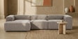 Elegant Edge 3 Seater Boucle RHS In Dark Grey Color