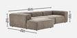 Elegant Edge 3 Seater Boucle RHS In Dark Grey Color