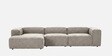 Elegant Edge 3 Seater Boucle RHS L Shaped Sofa In Grey Color