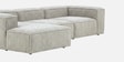 Elegant Edge 3 Seater Boucle RHS L Shaped Sofa In White Color