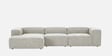 Elegant Edge 3 Seater Boucle RHS L Shaped Sofa In White Color