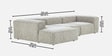 Elegant Edge 3 Seater Boucle RHS L Shaped Sofa In White Color
