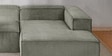 Elegant Edge 3 Seater Corduroyl Shaped Sofa In  Grey Color