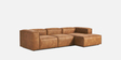 Elegant Edge 3 Seater Faux Leather LHS L Shaped Sofa