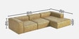 Elegant Edge 3 Seater Faux Leather LHS L Shaped Sofa
