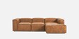 Elegant Edge 3 Seater Faux Leather LHS L Shaped Sofa