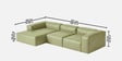 Elegant Edge 3 Seater RHS Sofa In Green Color