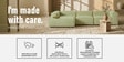 Elegant Edge 3 Seater RHS Sofa In Green Color