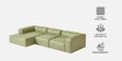 Elegant Edge 3 Seater RHS Sofa In Green Color