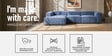Elegant Edge 3 Seater RHS Sofa In Navy Blue Color