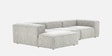 Elegant Edge 3 Seater RHS L Shaped Sofa In Mouse Grey Color