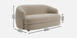 Elegant Ensemble Boucle 2 Seater Sofa In Cream Colour