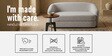 Elegant Ensemble Boucle 2 Seater Sofa In Grey Colour