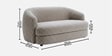 Elegant Ensemble Boucle 2 Seater Sofa In Grey Colour