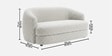 Elegant Ensemble Boucle 2 Seater Sofa In Mouse Grey Colour