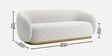 Elegant Ensemble Boucle 3 Seater In White Colour