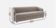 Elegant Ensemble Boucle 3 Seater Sofa In Grey Colour
