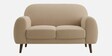 Elegant Velvet Fabric 2 Seater Sofa In Beige Color