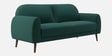 Elegant Velvet Fabric 3 Seater Sofa In Teal Green Color