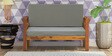 Elegante Solid Wood 2 Seater Sofa in Rustic Teak Finish